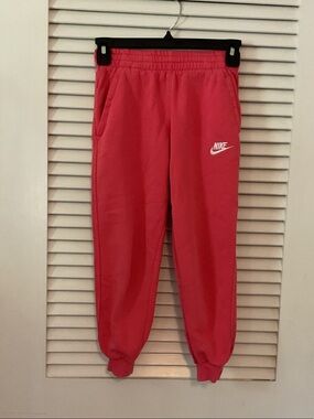 Nike Kids Coral-Pink Jogger Sweatpants